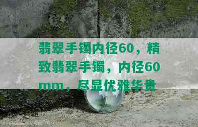 翡翠手镯内径60，精致翡翠手镯，内径60mm，尽显优雅华贵