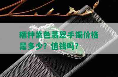 糯种紫色翡翠手镯价格是多少？值钱吗？