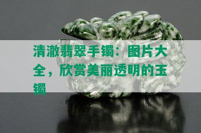 清澈翡翠手镯：图片大全，欣赏美丽透明的玉镯