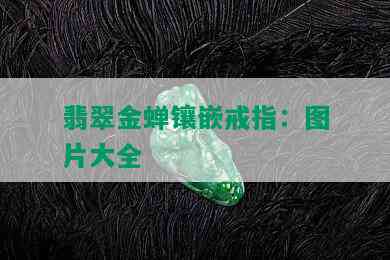 翡翠金蝉镶嵌戒指：图片大全