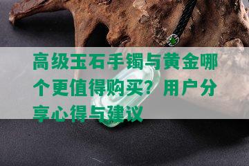 高级玉石手镯与黄金哪个更值得购买？用户分享心得与建议