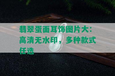 翡翠蛋面耳饰图片大：高清无水印，多种款式任选