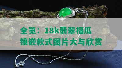 全览：18k翡翠福瓜镶嵌款式图片大与欣赏