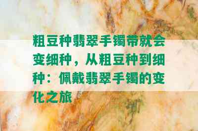 粗豆种翡翠手镯带就会变细种，从粗豆种到细种：佩戴翡翠手镯的变化之旅