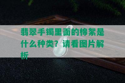 翡翠手镯里面的棉絮是什么种类？请看图片解析