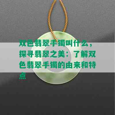 双色翡翠手镯叫什么，探寻翡翠之美：了解双色翡翠手镯的由来和特点