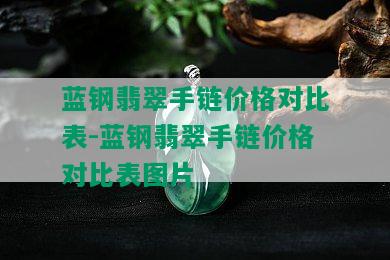 蓝钢翡翠手链价格对比表-蓝钢翡翠手链价格对比表图片