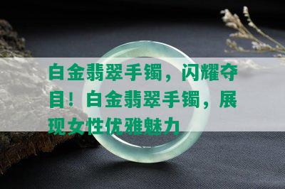 白金翡翠手镯，闪耀夺目！白金翡翠手镯，展现女性优雅魅力