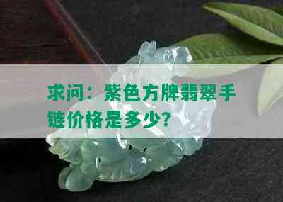 求问：紫色方牌翡翠手链价格是多少？