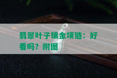 翡翠叶子镶金项链：好看吗？附图