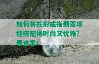 如何将蛇形戒指翡翠项链搭配得时尚又优雅？看这里！