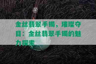 金丝翡翠手镯，璀璨夺目：金丝翡翠手镯的魅力探索