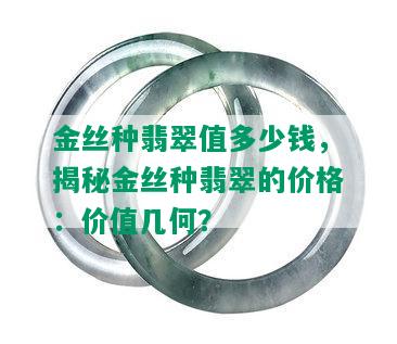 金丝种翡翠值多少钱，揭秘金丝种翡翠的价格：价值几何？