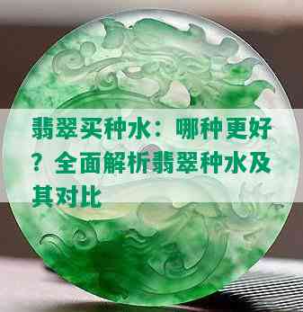 翡翠买种水：哪种更好？全面解析翡翠种水及其对比