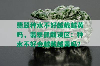 翡翠种水不好越戴越黄吗，翡翠佩戴误区：种水不好会越戴越黄吗？