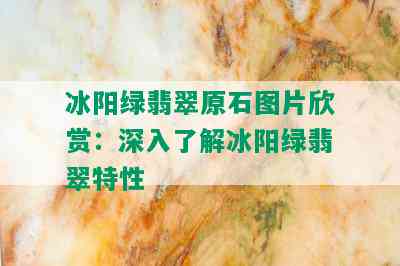 冰阳绿翡翠原石图片欣赏：深入了解冰阳绿翡翠特性