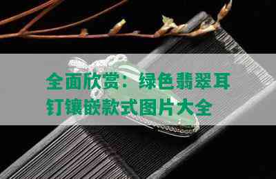 全面欣赏：绿色翡翠耳钉镶嵌款式图片大全