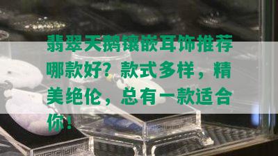 翡翠天鹅镶嵌耳饰推荐哪款好？款式多样，精美绝伦，总有一款适合你！