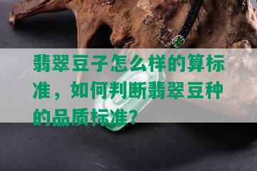 翡翠豆子怎么样的算标准，如何判断翡翠豆种的品质标准？