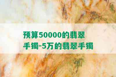 预算50000的翡翠手镯-5万的翡翠手镯