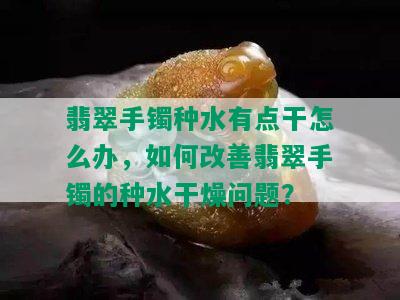 翡翠手镯种水有点干怎么办，如何改善翡翠手镯的种水干燥问题？