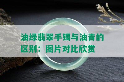 油绿翡翠手镯与油青的区别：图片对比欣赏