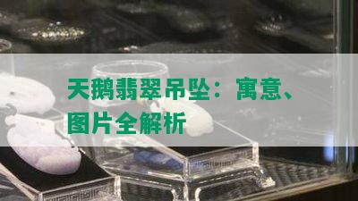 天鹅翡翠吊坠：寓意、图片全解析