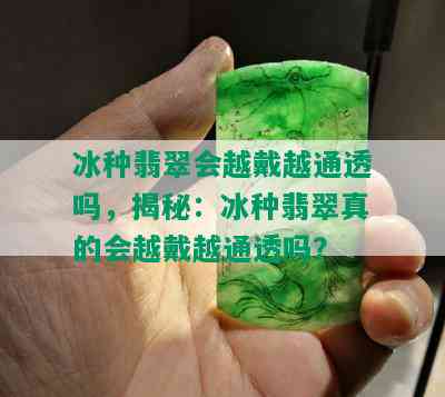 冰种翡翠会越戴越通透吗，揭秘：冰种翡翠真的会越戴越通透吗？