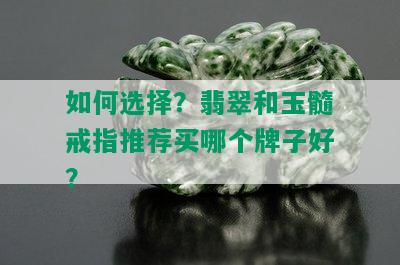 如何选择？翡翠和玉髓戒指推荐买哪个牌子好？