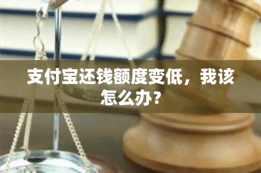 支付宝还钱额度变低，我该怎么办？