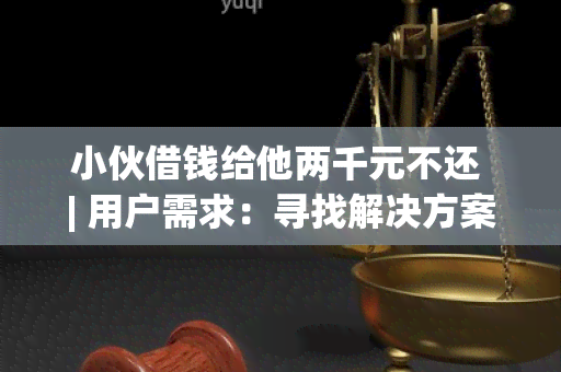 小伙借钱给他两千元不还 | 用户需求：寻找解决方案