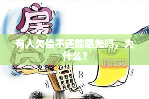 有人欠债不还能曝光吗，为什么？