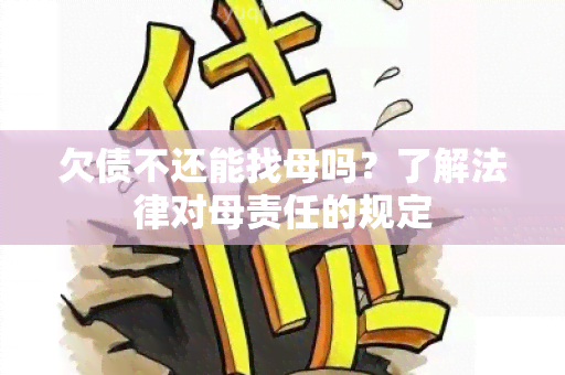 欠债不还能找母吗？了解法律对母责任的规定