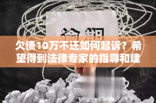 欠债10万不还如何起诉？希望得到法律专家的指导和建议