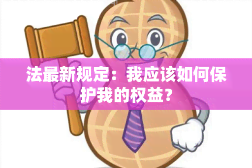 法最新规定：我应该如何保护我的权益？