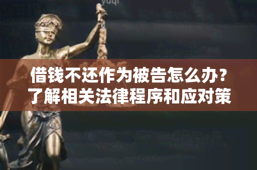 借钱不还作为被告怎么办？了解相关法律程序和应对策略