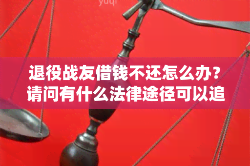 退役战友借钱不还怎么办？请问有什么法律途径可以追务吗？