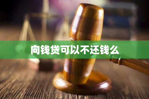 向钱贷可以不还钱么