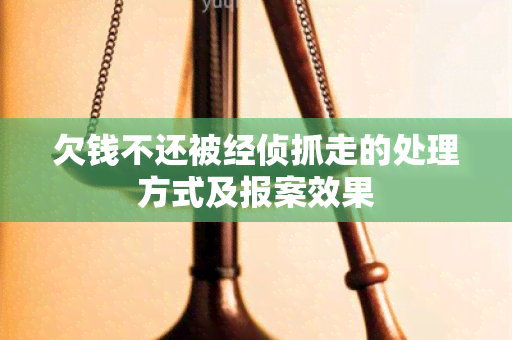 欠钱不还被经侦抓走的处理方式及报案效果