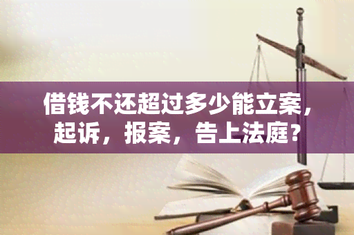 借钱不还超过多少能立案，起诉，报案，告上法庭？