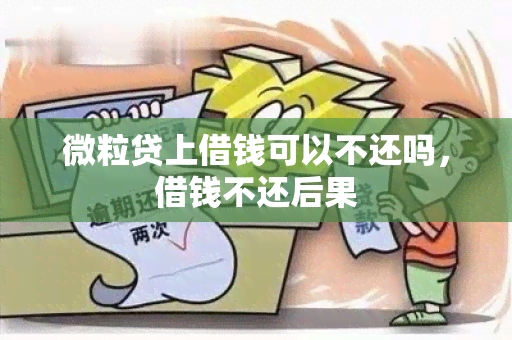 微粒贷上借钱可以不还吗，借钱不还后果