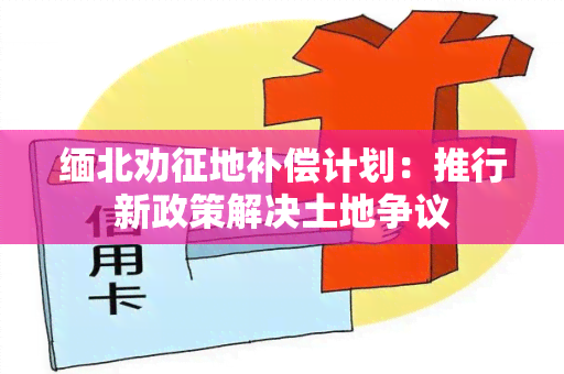 缅北劝征地补偿计划：推行新政策解决土地争议