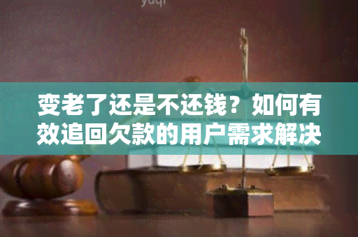 变老了还是不还钱？如何有效追回欠款的用户需求解决方案