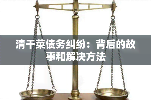 清干菜债务纠纷：背后的故事和解决方法