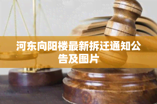 河东向阳楼最新拆迁通知公告及图片