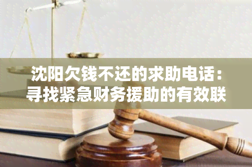 沈阳欠钱不还的求助电话：寻找紧急财务援助的有效联系方式