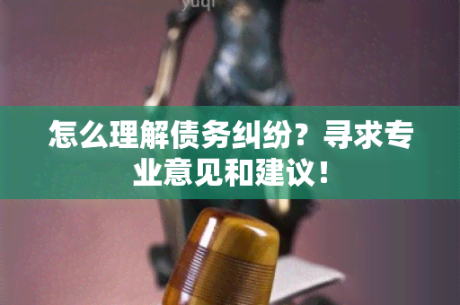 怎么理解债务纠纷？寻求专业意见和建议！