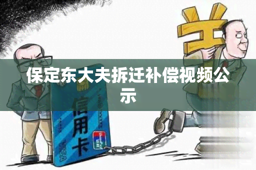 保定东大夫拆迁补偿视频公示