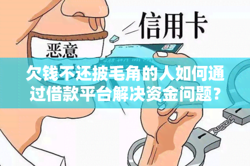 欠钱不还披毛角的人如何通过借款平台解决资金问题？