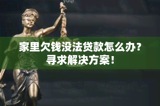 家里欠钱没法贷款怎么办？寻求解决方案！